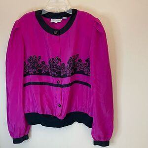 Andrea Gayle| XLarge| lightweight shacket| vintage style| Pink